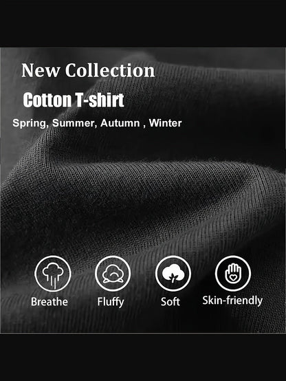 Unisex Graphic Print T-Shirt - Short Sleeve – Black Cotton Printed – view 8
