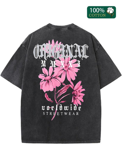 Unisex Graphic Print T-Shirt - Short Sleeve – Brown & Dark Gray & Black Graphic Design – view 3