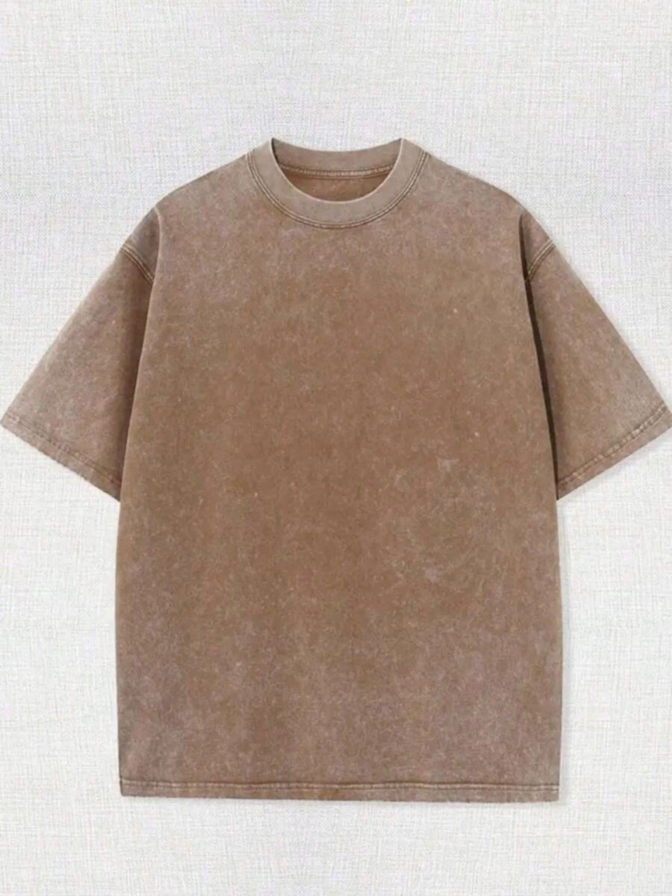 Unisex Graphic Print T-Shirt - Short Sleeve – Coffee Brown / Grey – view 4