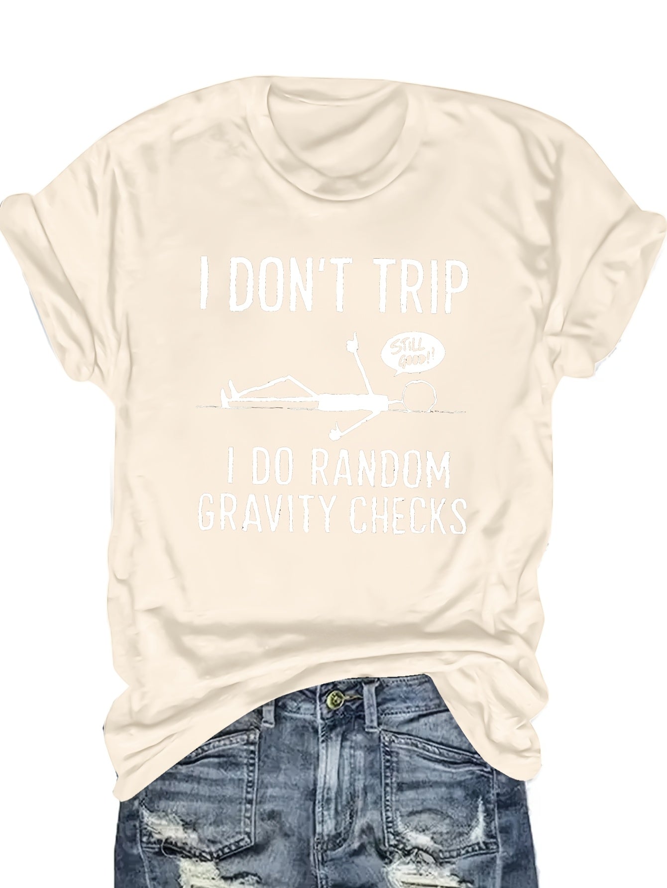Unisex Graphic Print T-Shirt - Short Sleeve – Grey / Black detail view