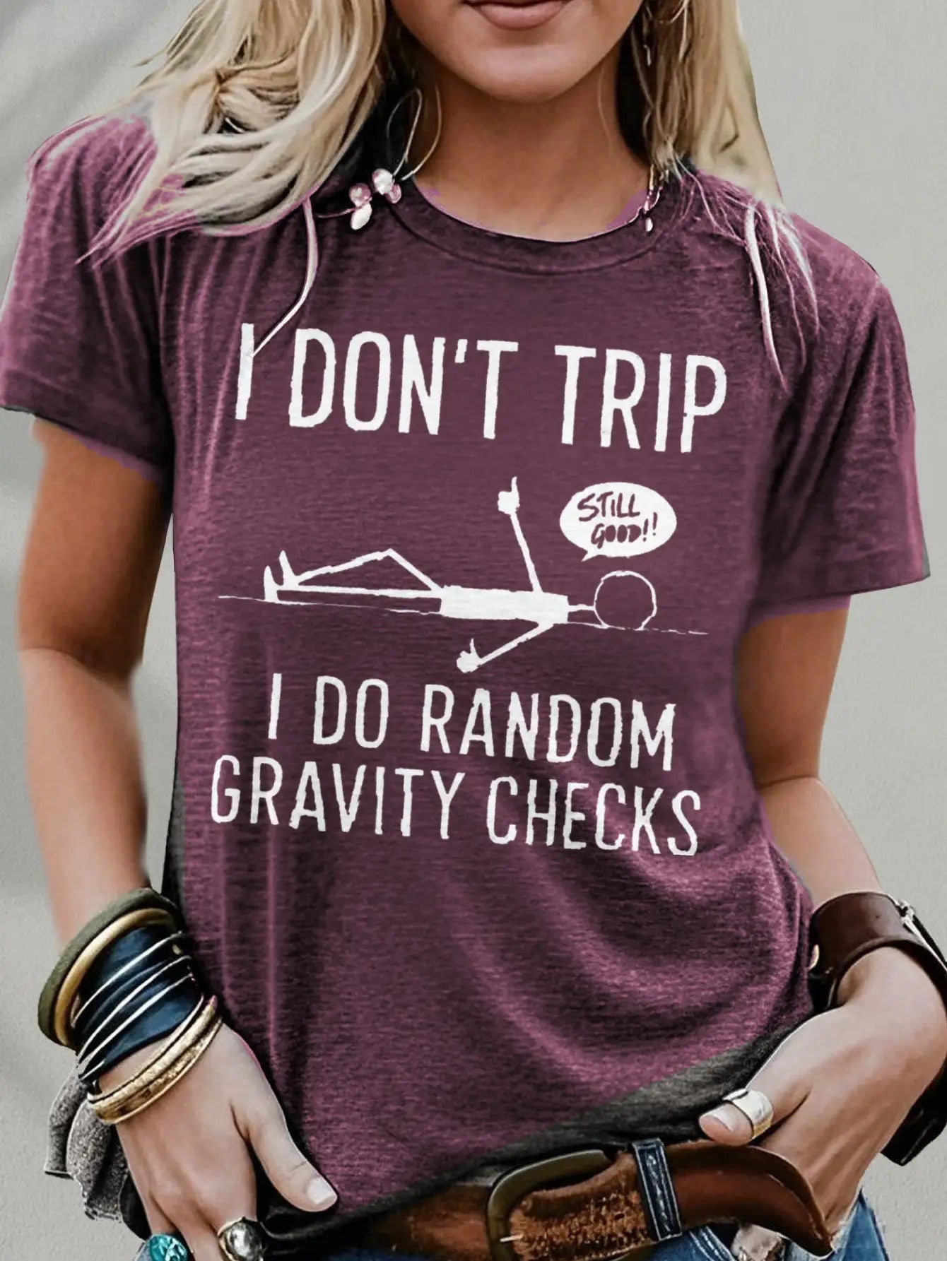 Unisex Graphic Print T-Shirt - Short Sleeve – Grey / Black detail view