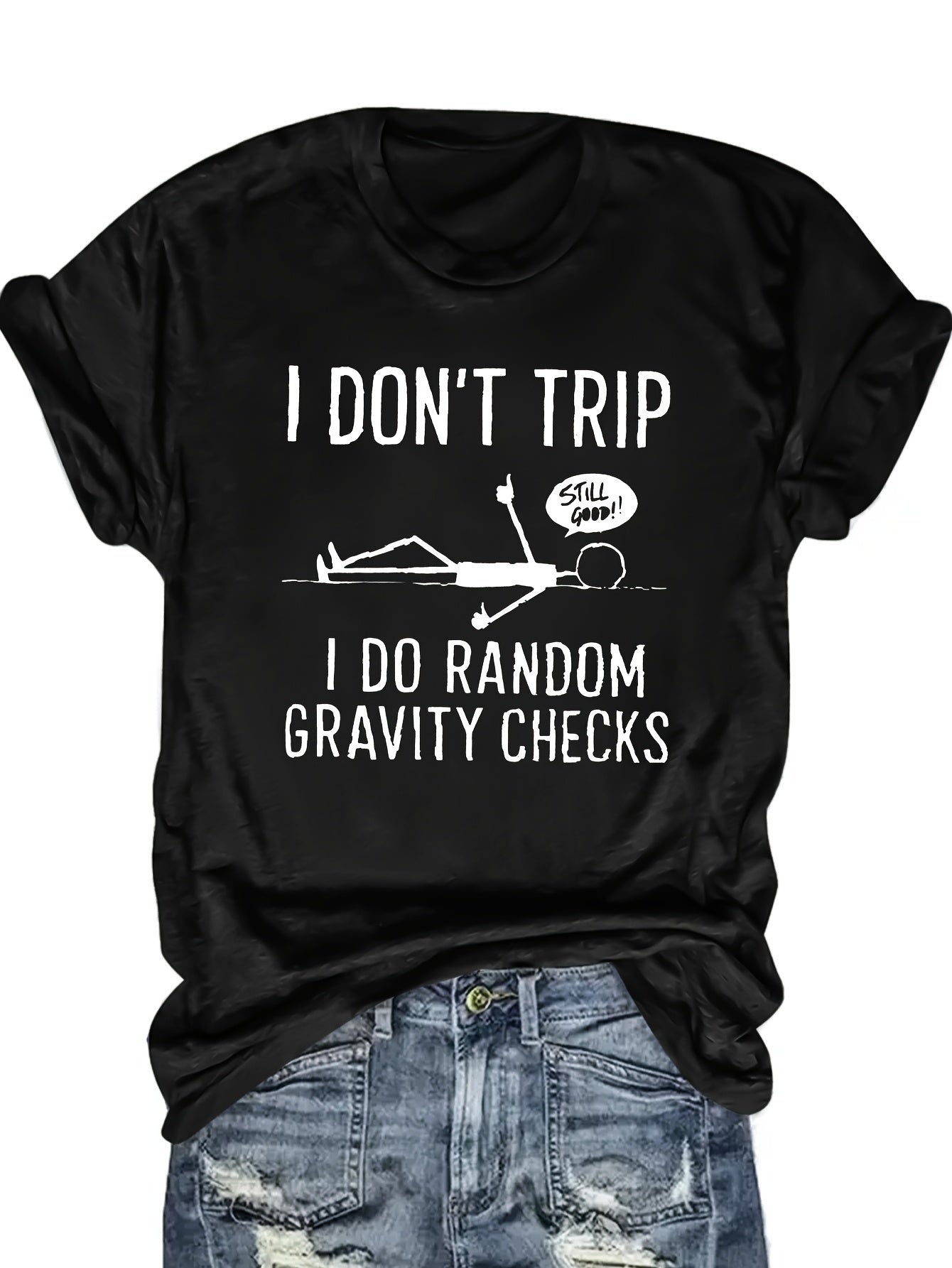 Unisex Graphic Print T-Shirt - Short Sleeve – Grey / Black – Grey option – view 3