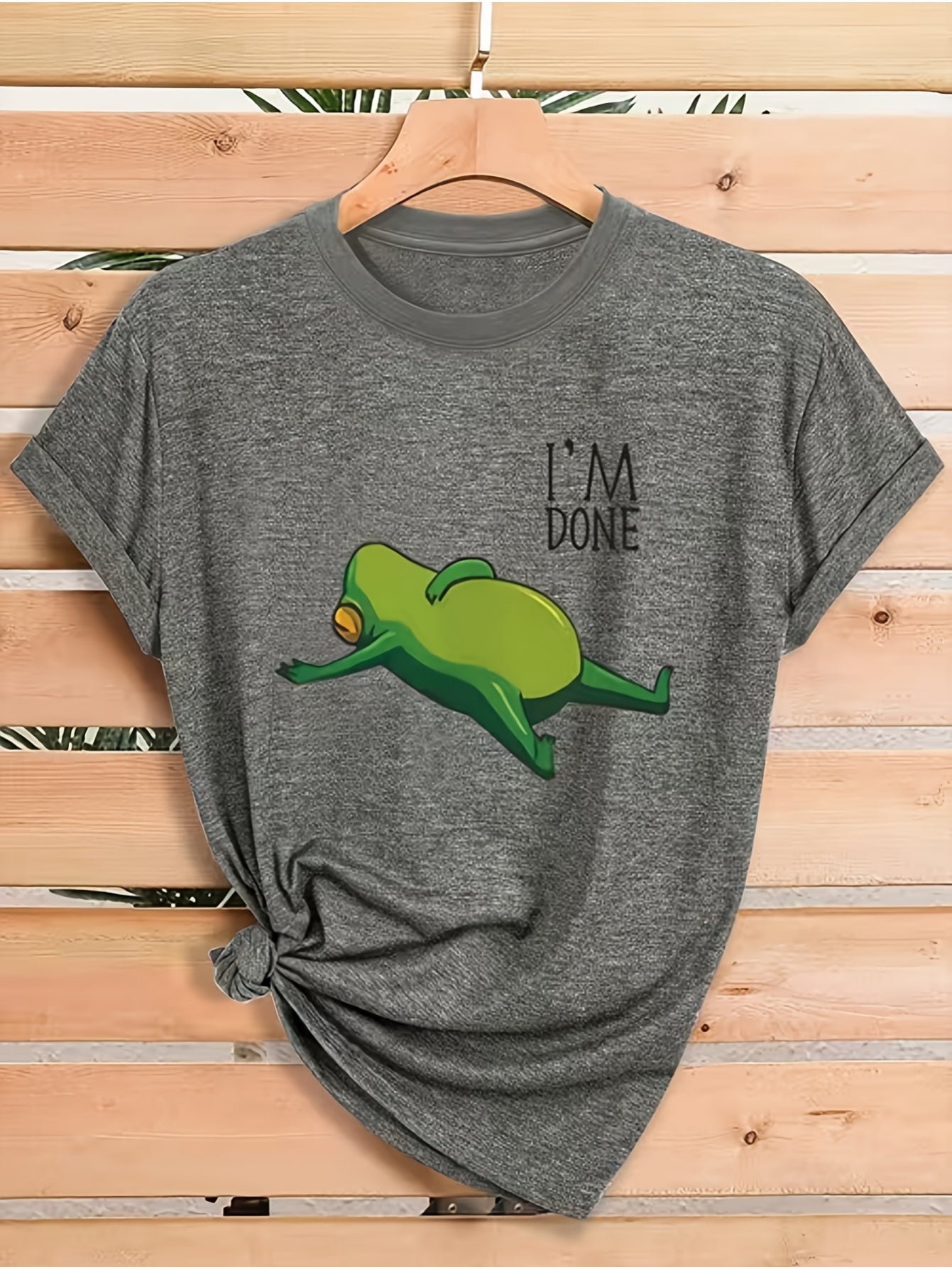 Unisex Graphic Print T-Shirt - Short Sleeve – Light Grey / Orange – Grey option – main product image