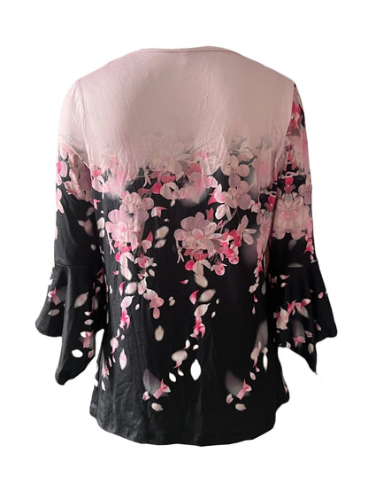 Unisex Graphic Print T-Shirt - Short Sleeve – Pink detail view