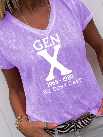 Unisex Graphic Print T-Shirt - Short Sleeve – Purple / Dark Gray – Purple option – view 4