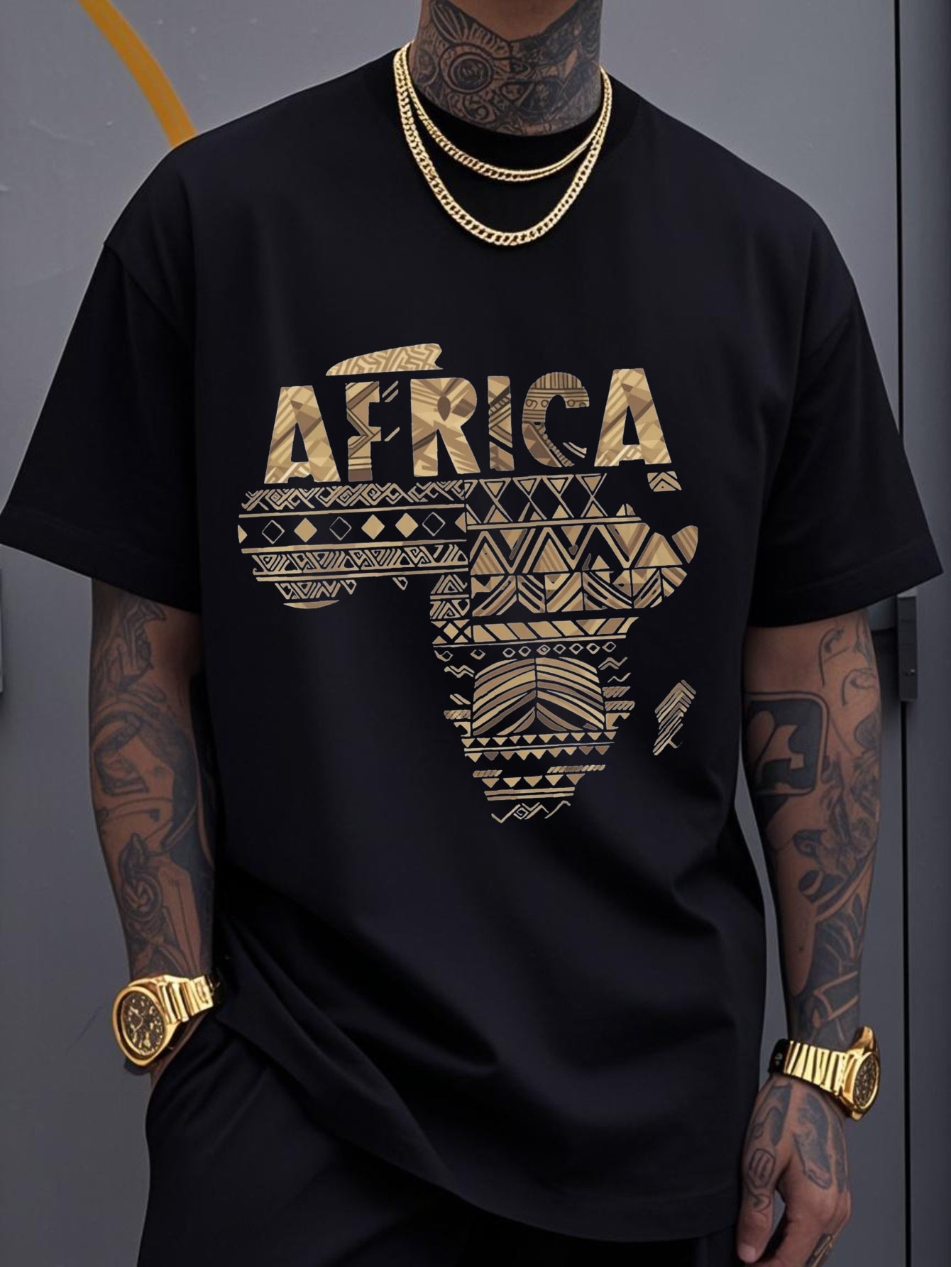 Unisex Graphic Print T-Shirt - Short Sleeve – White / Black / 10-Variant Selection detail view