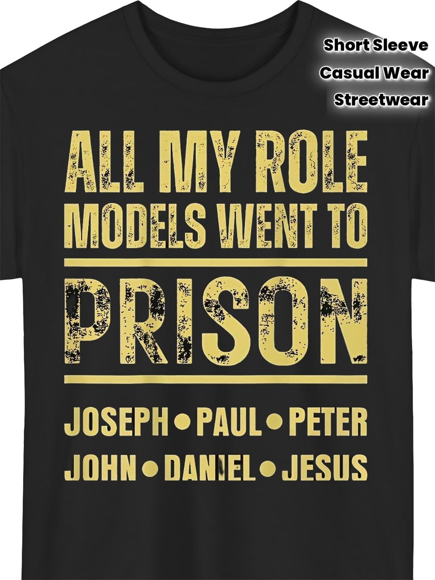 Unisex Graphic T-Shirt - Graphic Short Sleeve – Black / Sizes 1XL–5XL – view 20