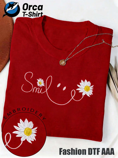Unisex Graphic T-Shirt - Graphic Short Sleeve – Sky Blue / Red detail view