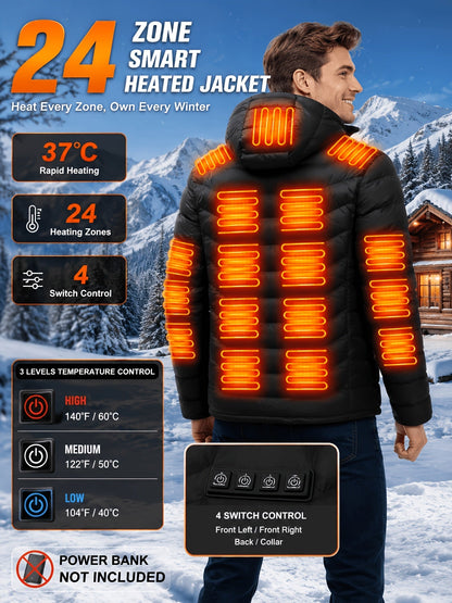 Unisex Heated Pullover Jacket – Black Colorway 17861 – view 2