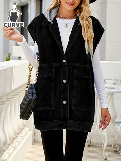 Unisex Jacket - Denim-Look Hooded – view 9