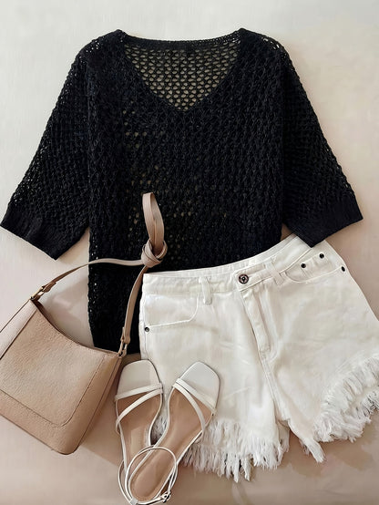 Unisex Lace Detail Shirt - Short Sleeve – view 5