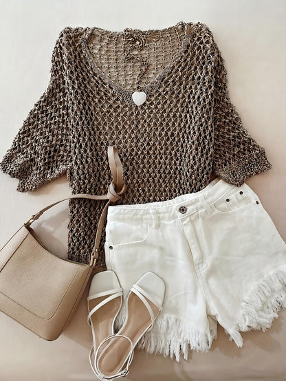 Unisex Lace Detail Shirt - Short Sleeve – view 7