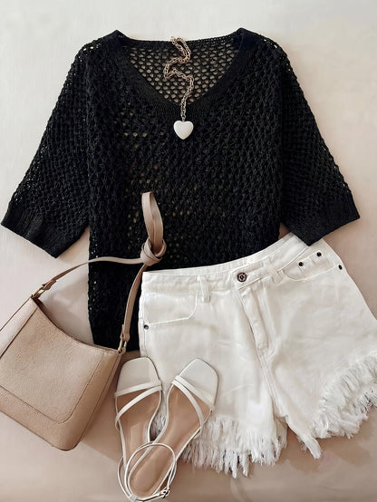 Unisex Lace Detail Shirt - Short Sleeve – view 11