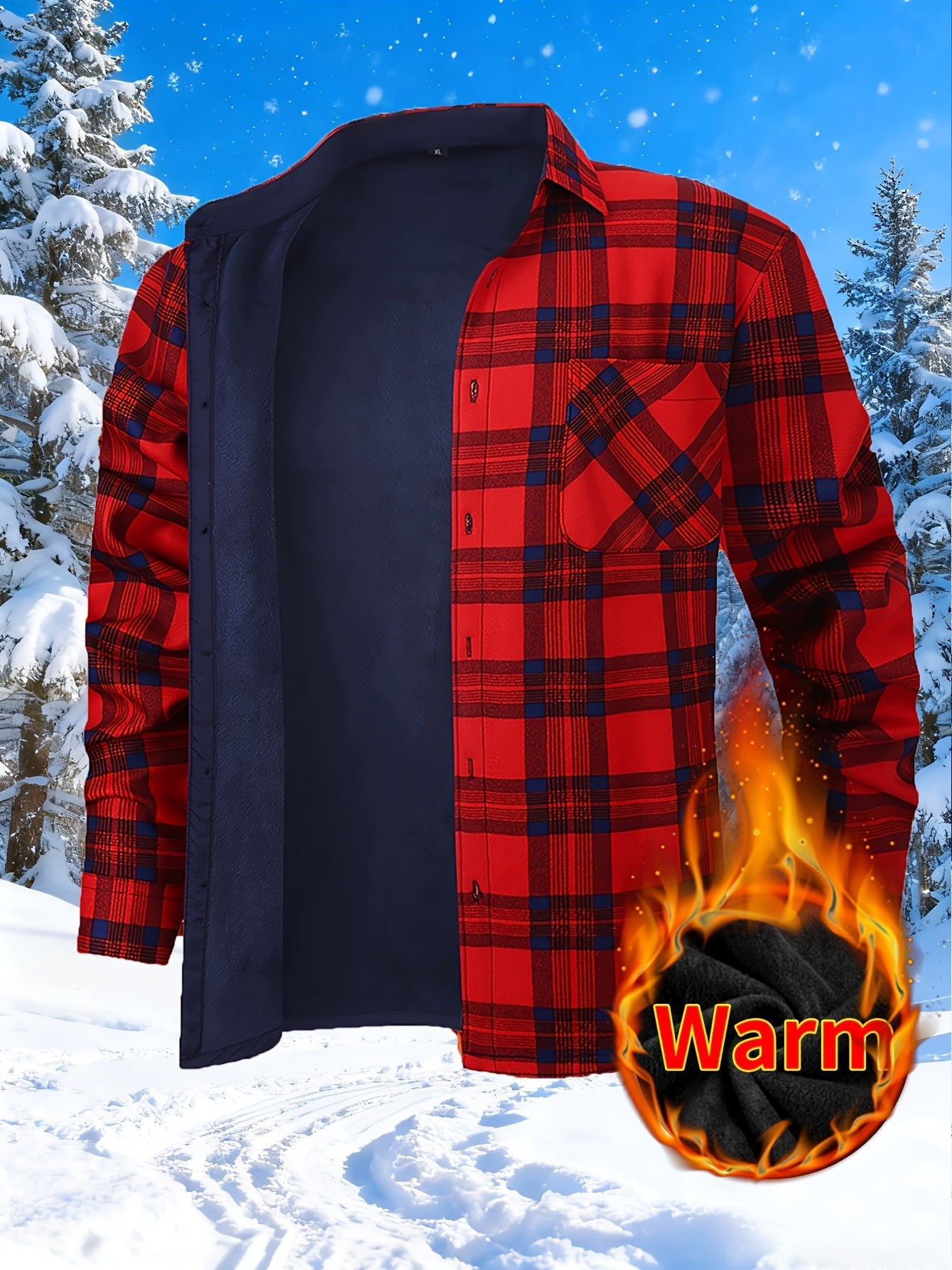 Unisex Lightweight Plaid Single-Breasted Jacket – view 6