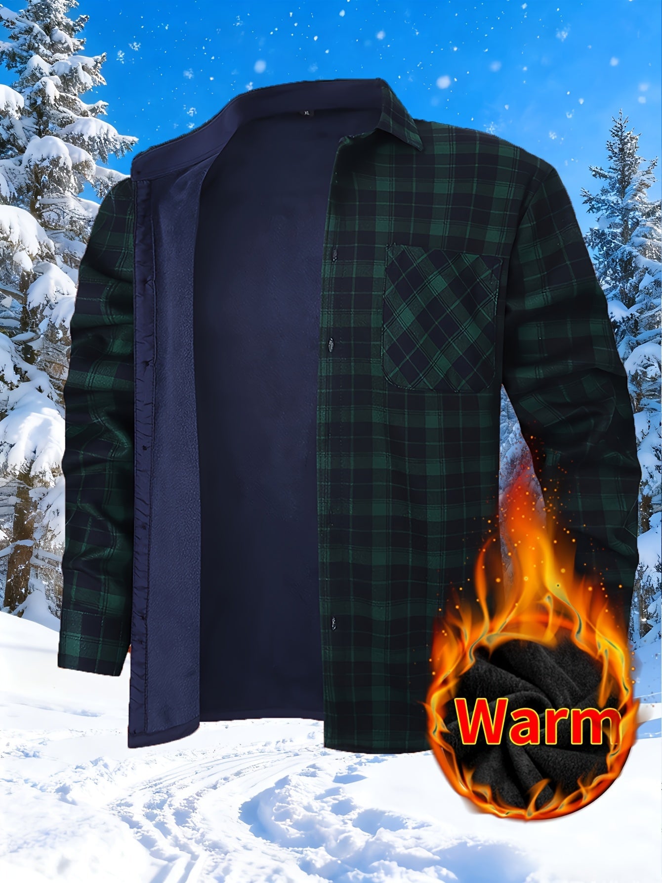 Unisex Lightweight Plaid Single-Breasted Jacket – view 11