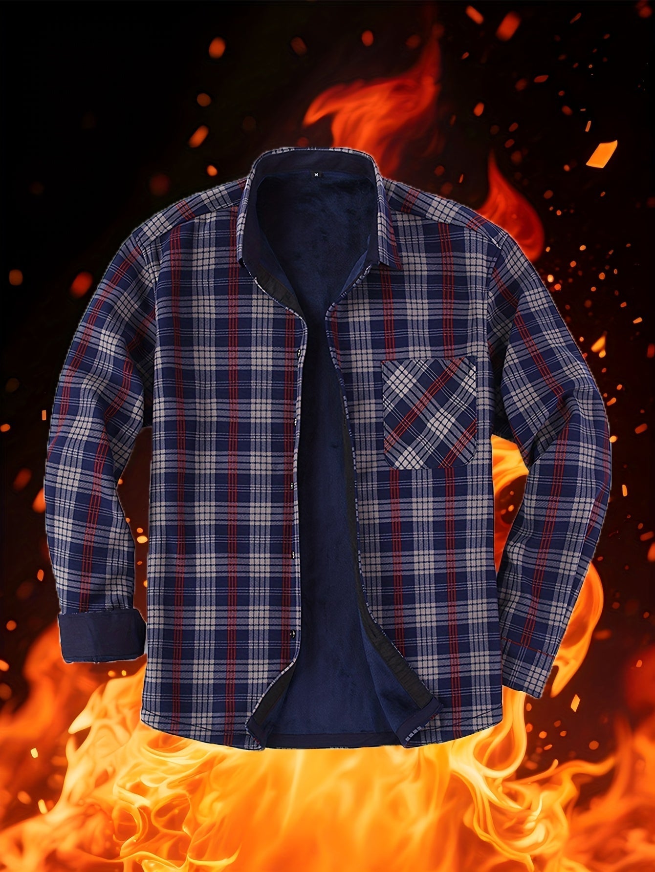 Unisex Lightweight Plaid Single-Breasted Jacket – view 21