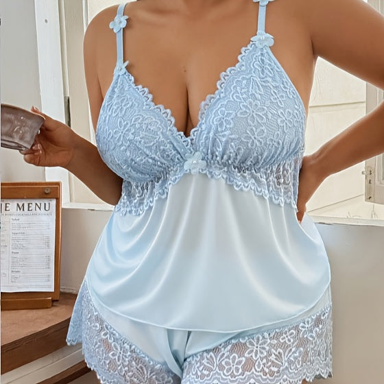 Unisex Pajama Set - Lace detail view