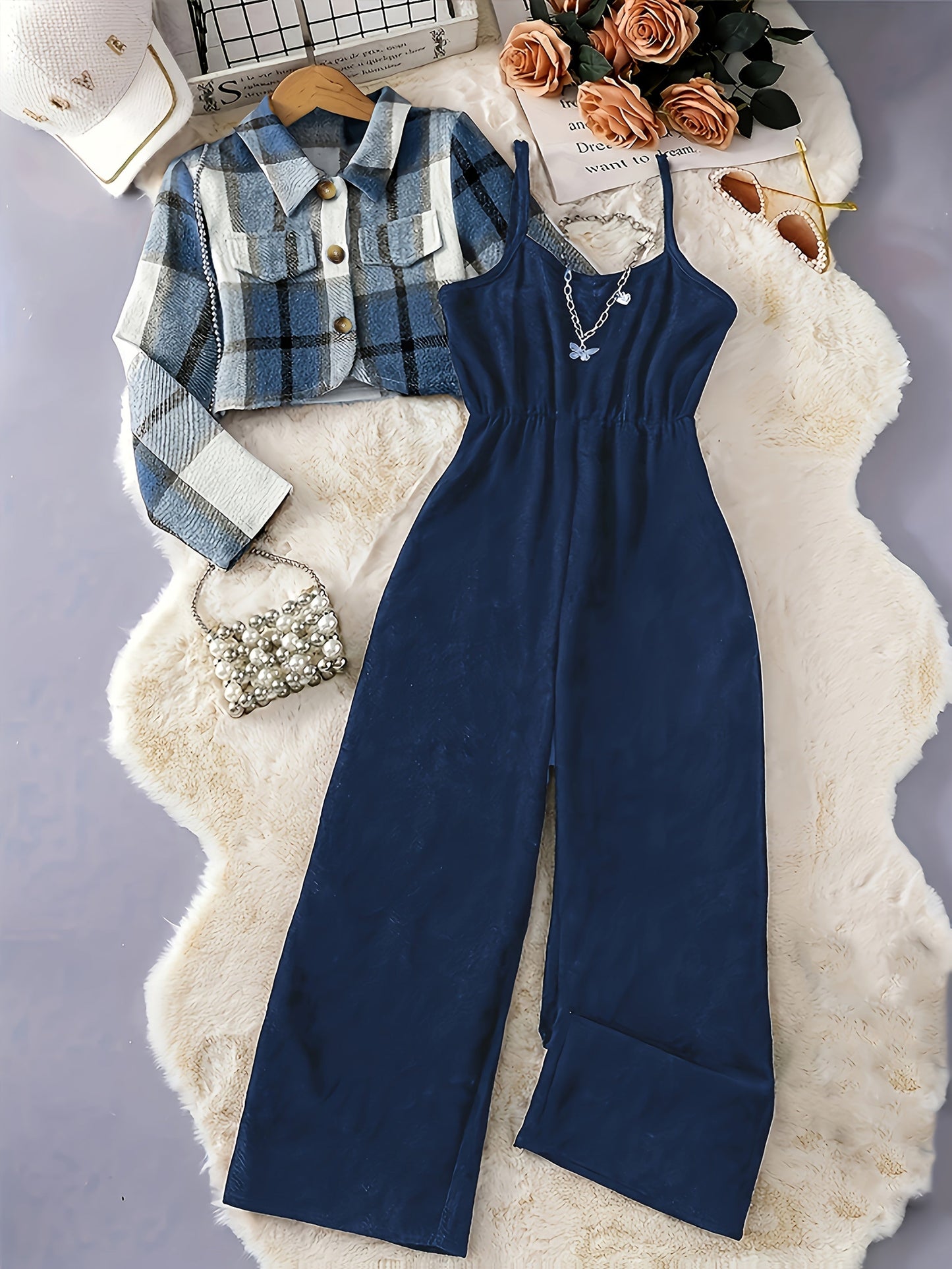 Unisex Plaid Camisole - Sleeveless detail view