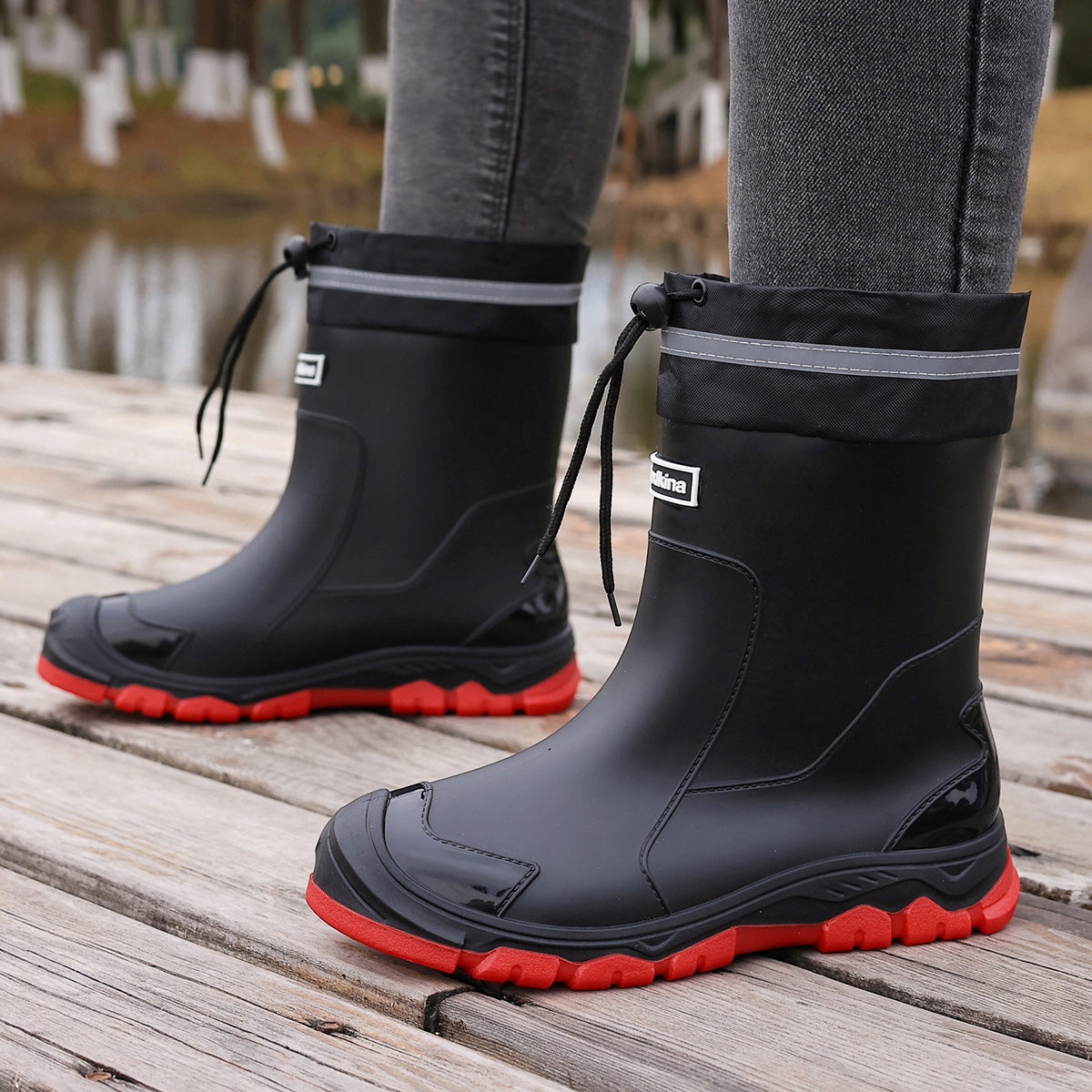 Unisex Rain Boots – Lightweight Slip-On for Outdoor & – view 5