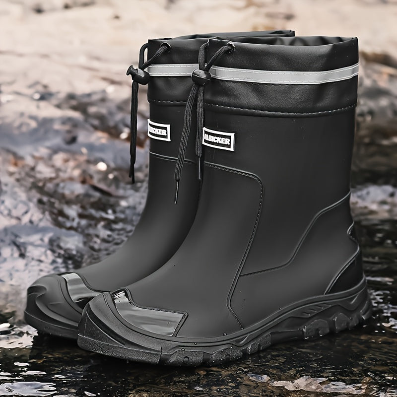 Unisex Rain Boots – Lightweight Slip-On for Outdoor & – Black option – view 2