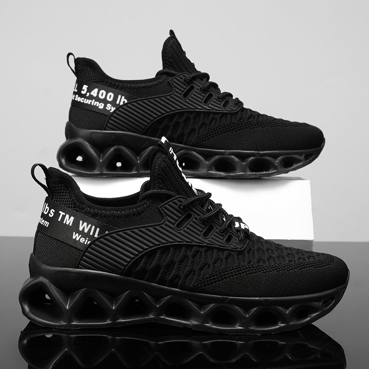 Unisex Running Shoes – Breathable Mesh Cushioned Comfort for Beach & Water – Black option – view 2