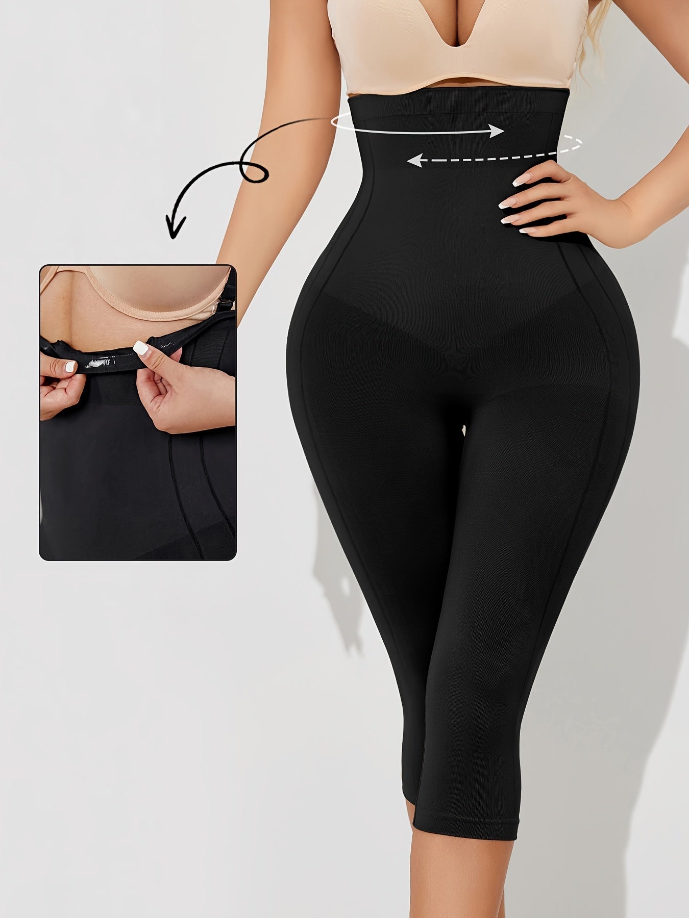 Unisex Shapewear Shorts - High-Waist – Light Beige / Apricot – main product image