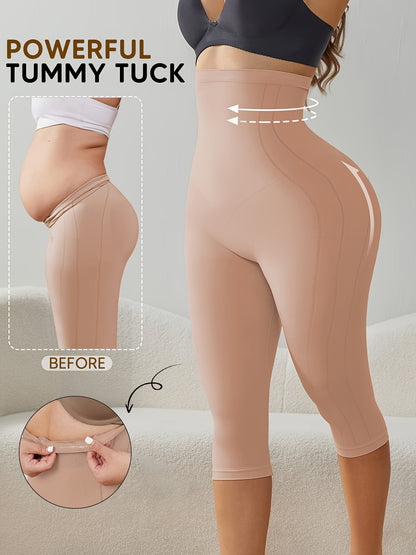 Unisex Shapewear Shorts - High-Waist – Light Beige / Apricot – Beige option – view 3