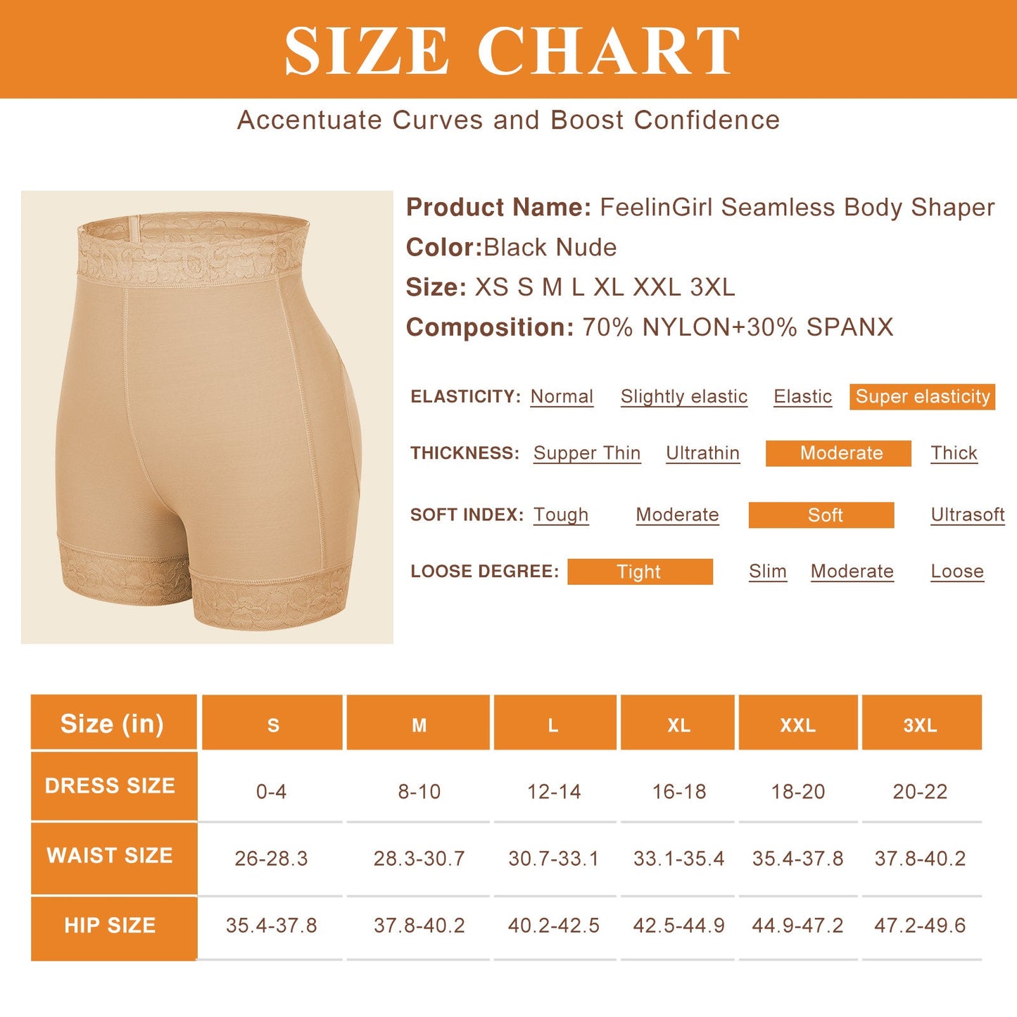Unisex Shapewear Shorts – Light Beige – view 20