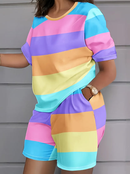 Unisex Shorts Outfit Set - Printed – Sizes 1XL–6XL – Purple option – view 3