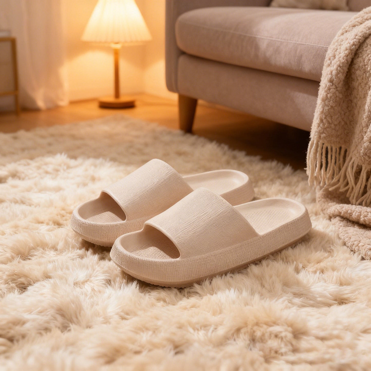 Unisex Slippers – Cushioned for Everyday Wear – Khaki option – main product image