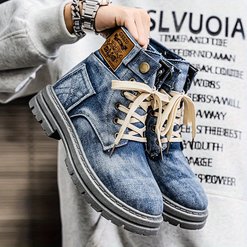 Unisex Sneakers - High-Top Canvas & Lace-Up – view 5