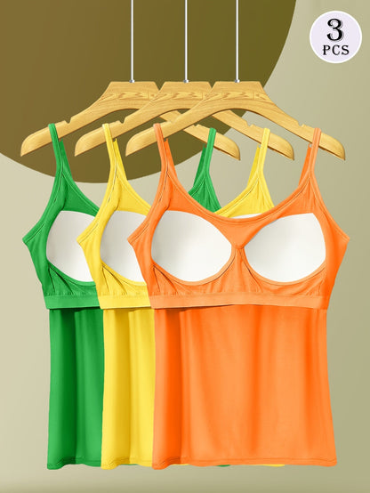 Unisex Solid Color Camisole - Sleeveless – view 2