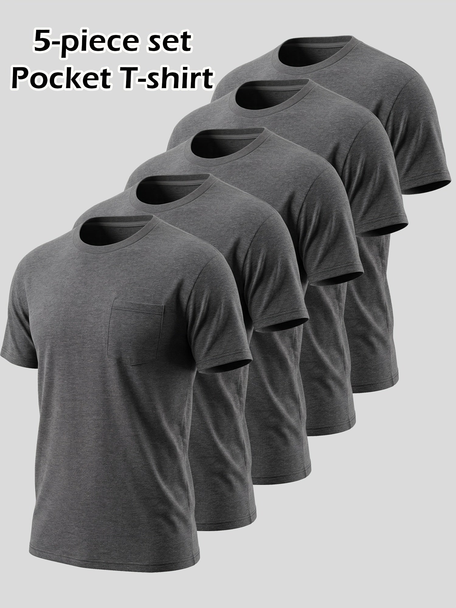 Unisex Solid Color T-Shirt - Crew Neck Short Sleeve – view 3