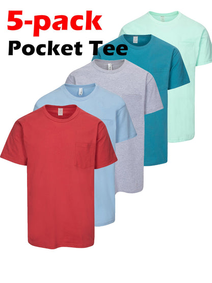 Unisex Solid Color T-Shirt - Crew Neck Short Sleeve – view 4