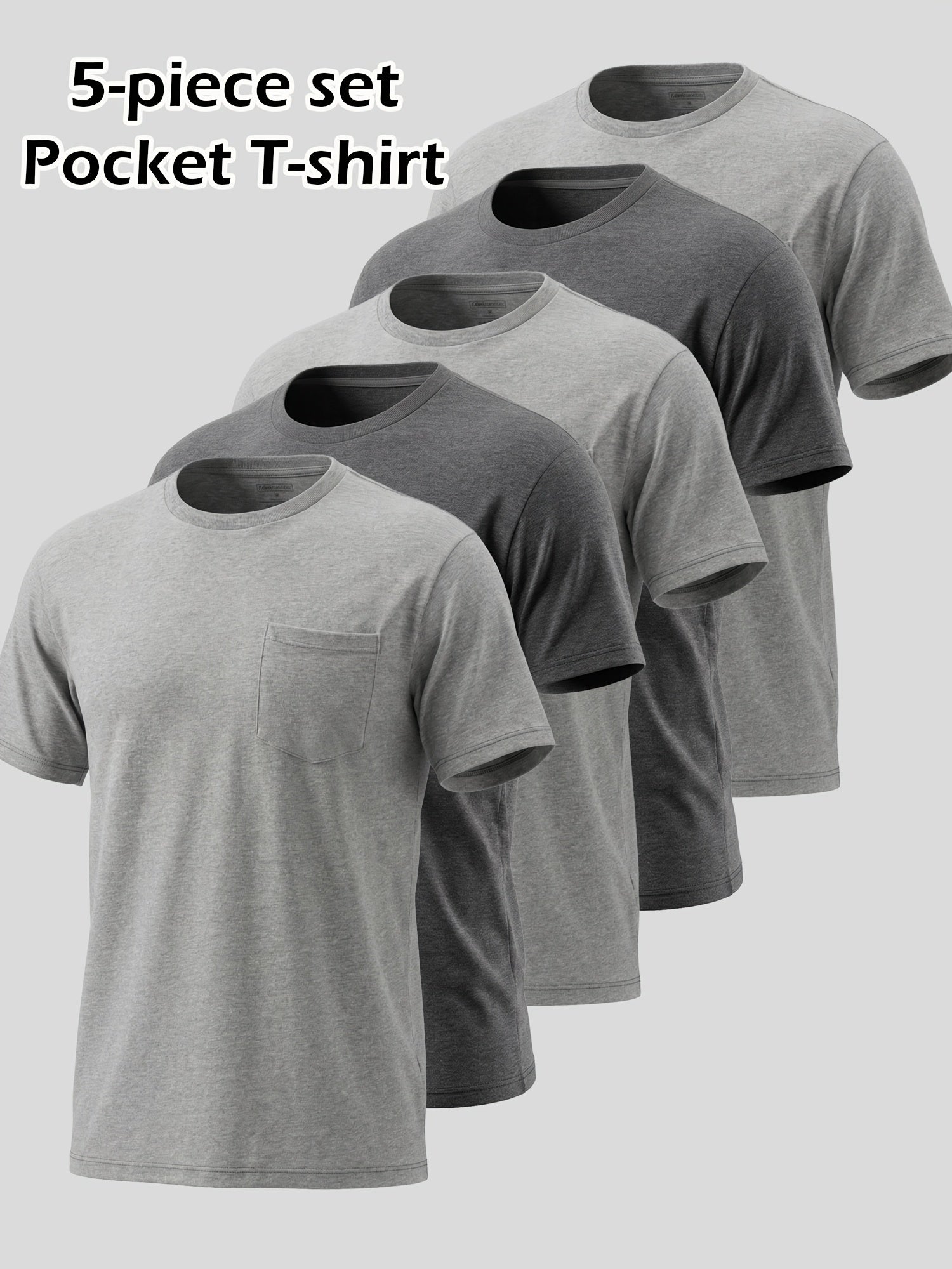 Unisex Solid Color T-Shirt - Crew Neck Short Sleeve – view 10