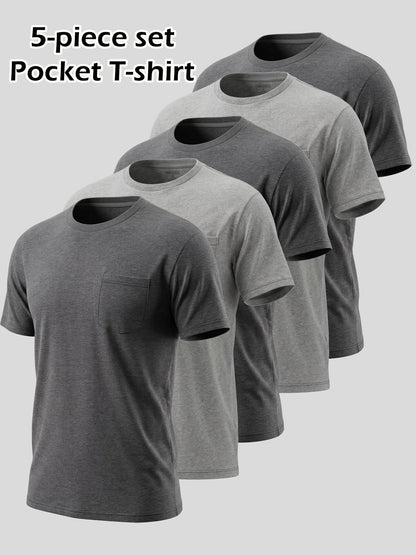 Unisex Solid Color T-Shirt - Crew Neck Short Sleeve – view 11