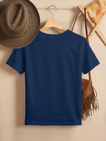 Unisex Solid Color T-Shirt - Short Sleeve – Navy – view 9
