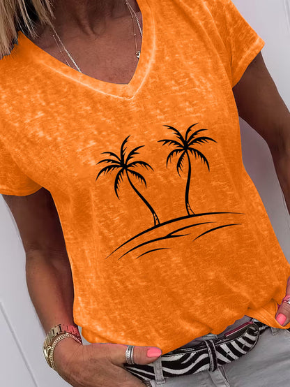 Unisex Solid Color T-Shirt - Short Sleeve – Orange / Purple – view 9