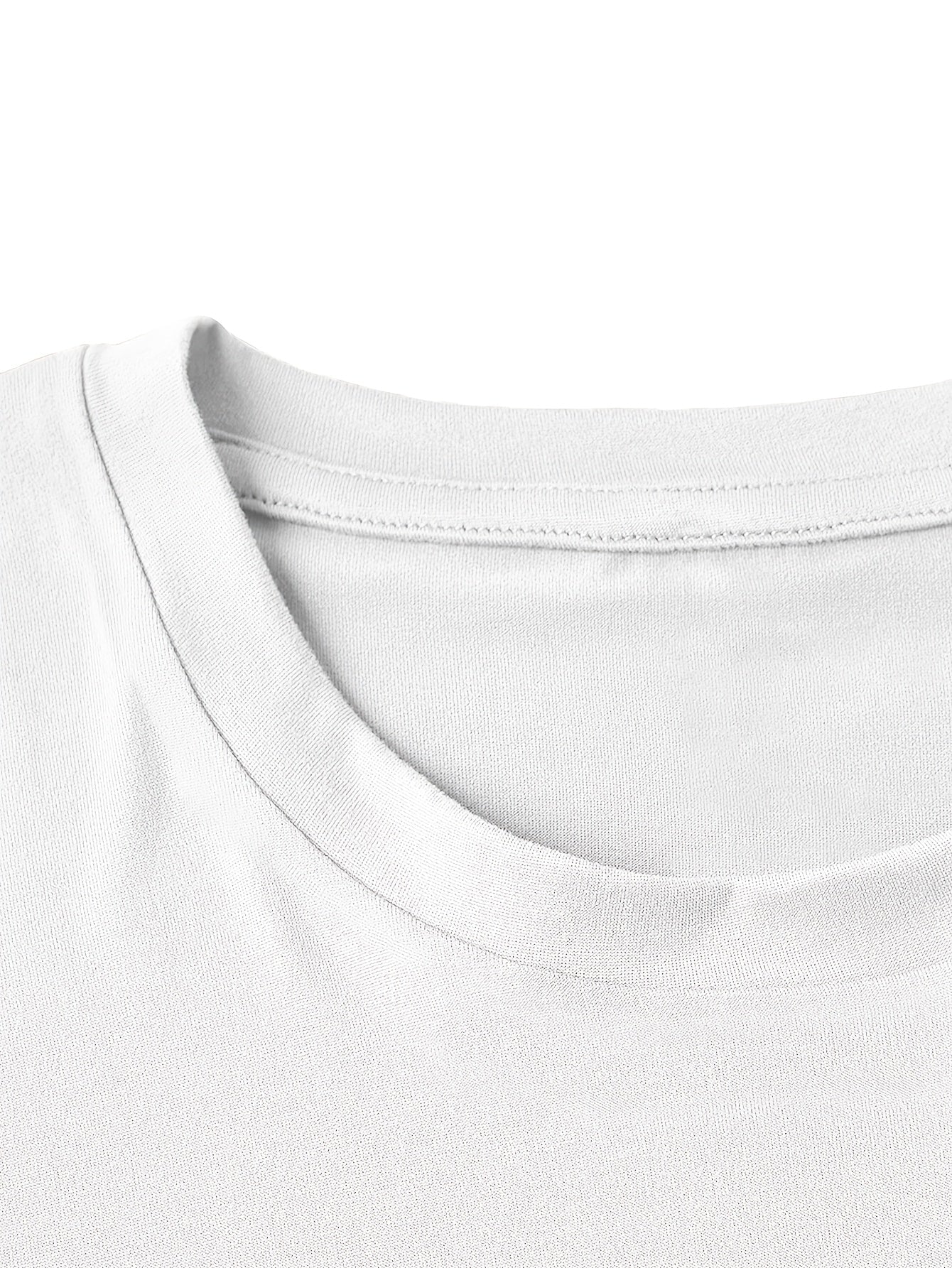 Unisex Solid Color T-Shirt - Short Sleeve – White Colorway 13317 detail view