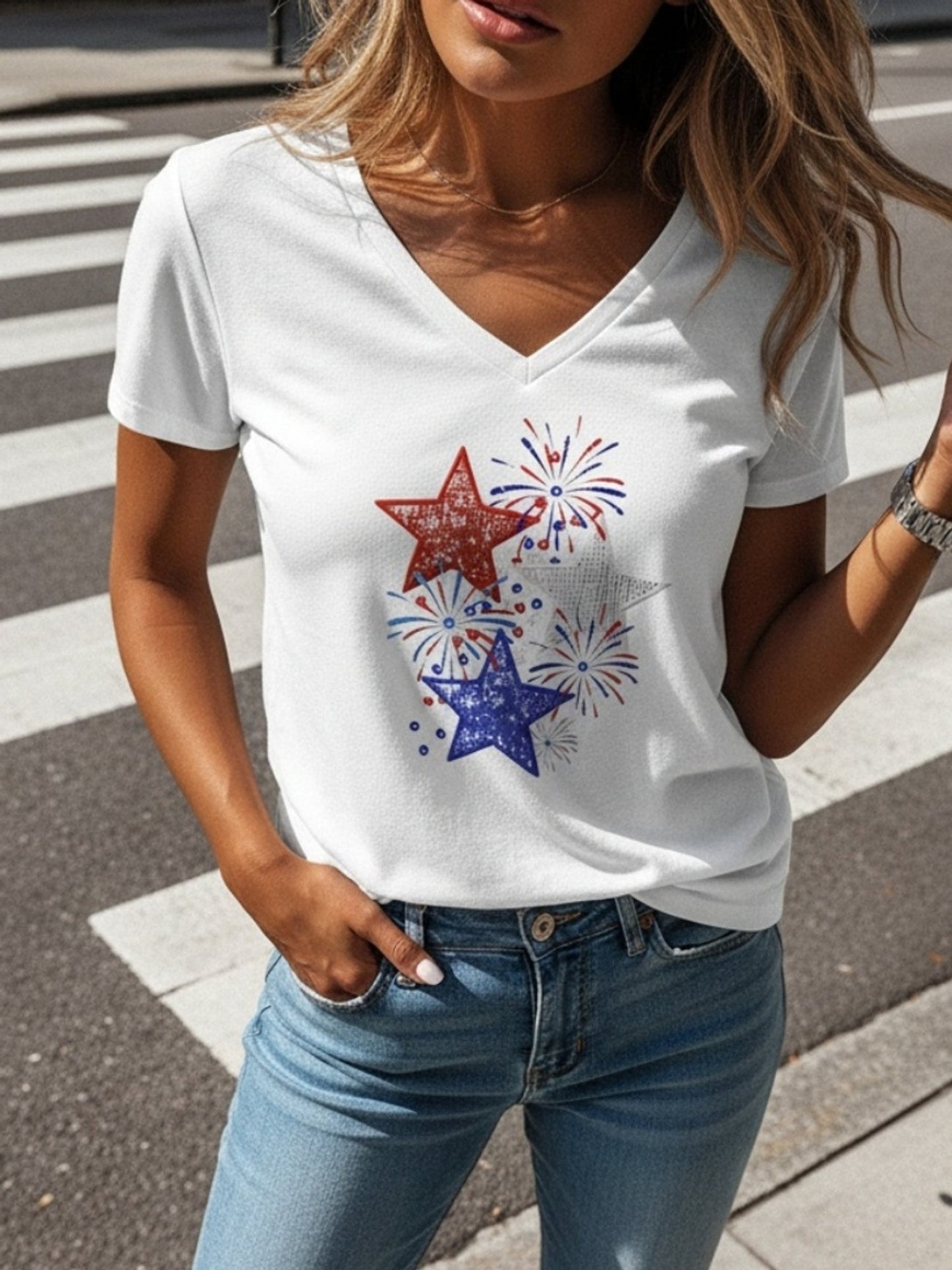 Unisex Solid Color T-Shirt - Short Sleeve – White Colorway 63301 detail view