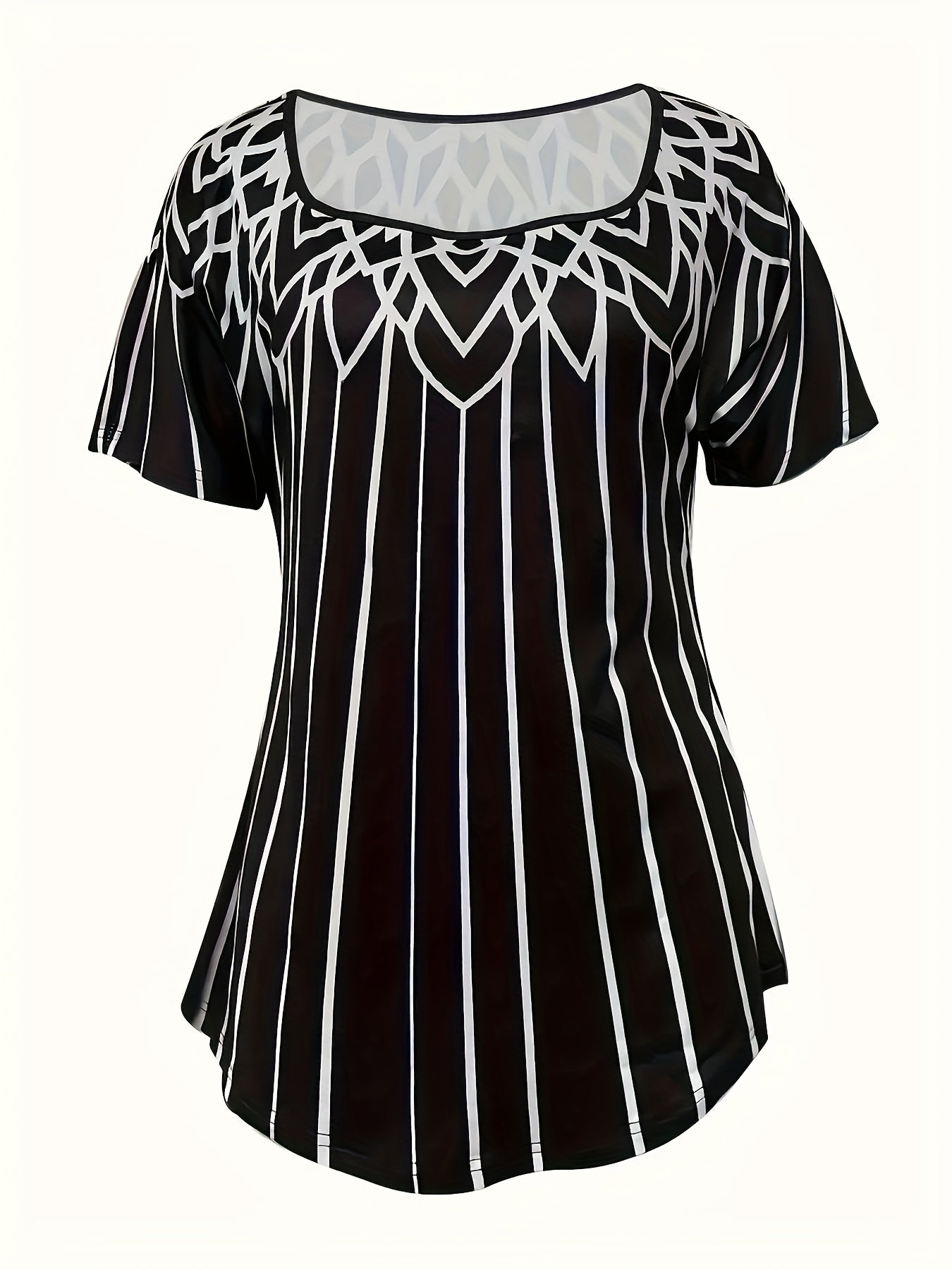 Unisex Striped T-Shirt detail view