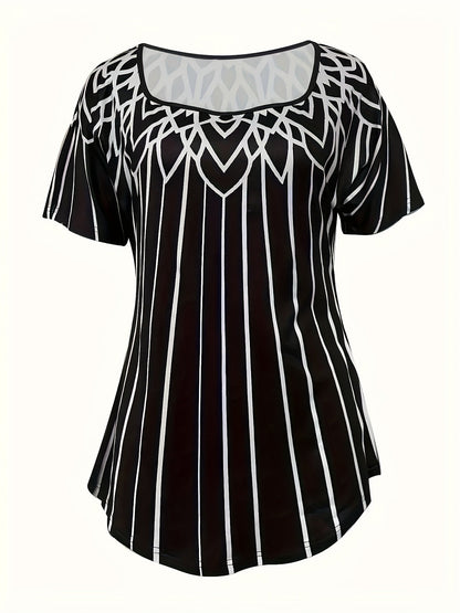 Unisex Striped T-Shirt detail view