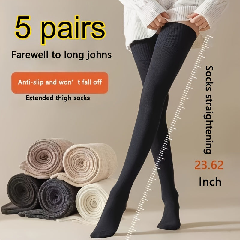 Unisex Thermal Knee-High Socks - 5-Pair Pack – main product image