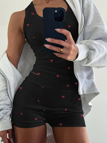 Unisex Two-Piece Outfit Set - Graphic V-Neck – Black / White. – view 8