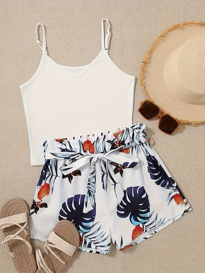 Unisex Two-Piece Outfit Set - Graphic V-Neck – Two-Piece V-Neck detail view
