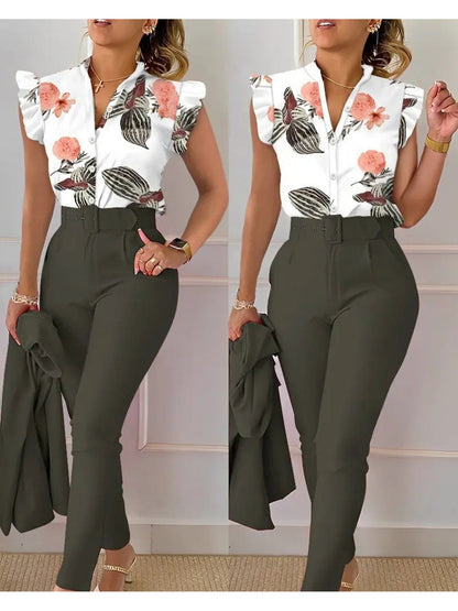 Unisex Two-Piece Outfit Set - Leopard Print Graphic detail view