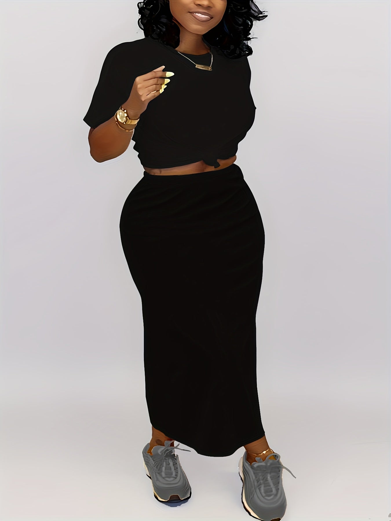 Unisex Two-Piece Outfit Set - Short Sleeve – Red / Blue detail view