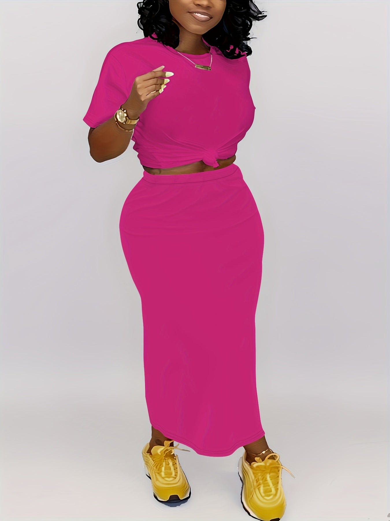 Unisex Two-Piece Outfit Set - Short Sleeve – Red / Blue detail view