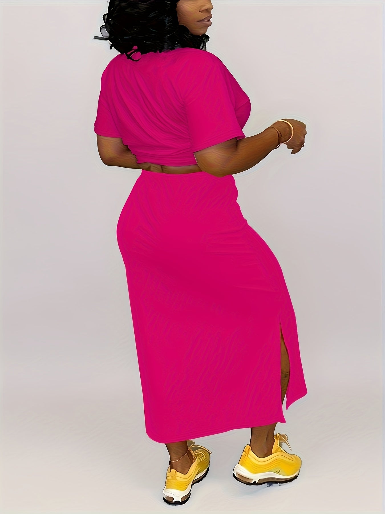 Unisex Two-Piece Outfit Set - Short Sleeve – Red / Blue detail view