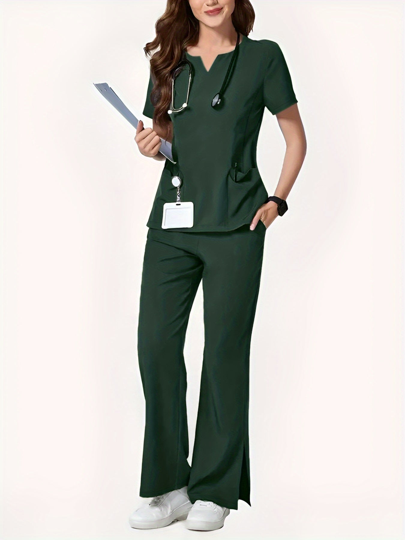Unisex Two-Piece Outfit Set - V-Neck – Sizes S–XXL detail view